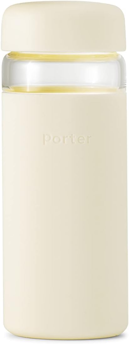 W&P Porter 16oz Glass Wide Mouth Water Bottle with Protective Silicone Sleeve