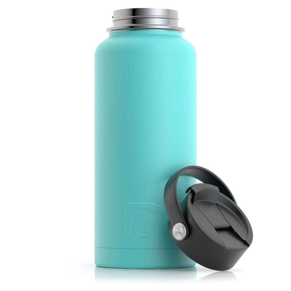 RTIC 32 oz Vacuum Insulated Water Bottle, Metal Stainless Steel Double Wall Insulation, BPA Free Reusable, Leak-Proof Thermos Flask for Hot and Cold Drinks, Travel, Sports, Camping, Teal