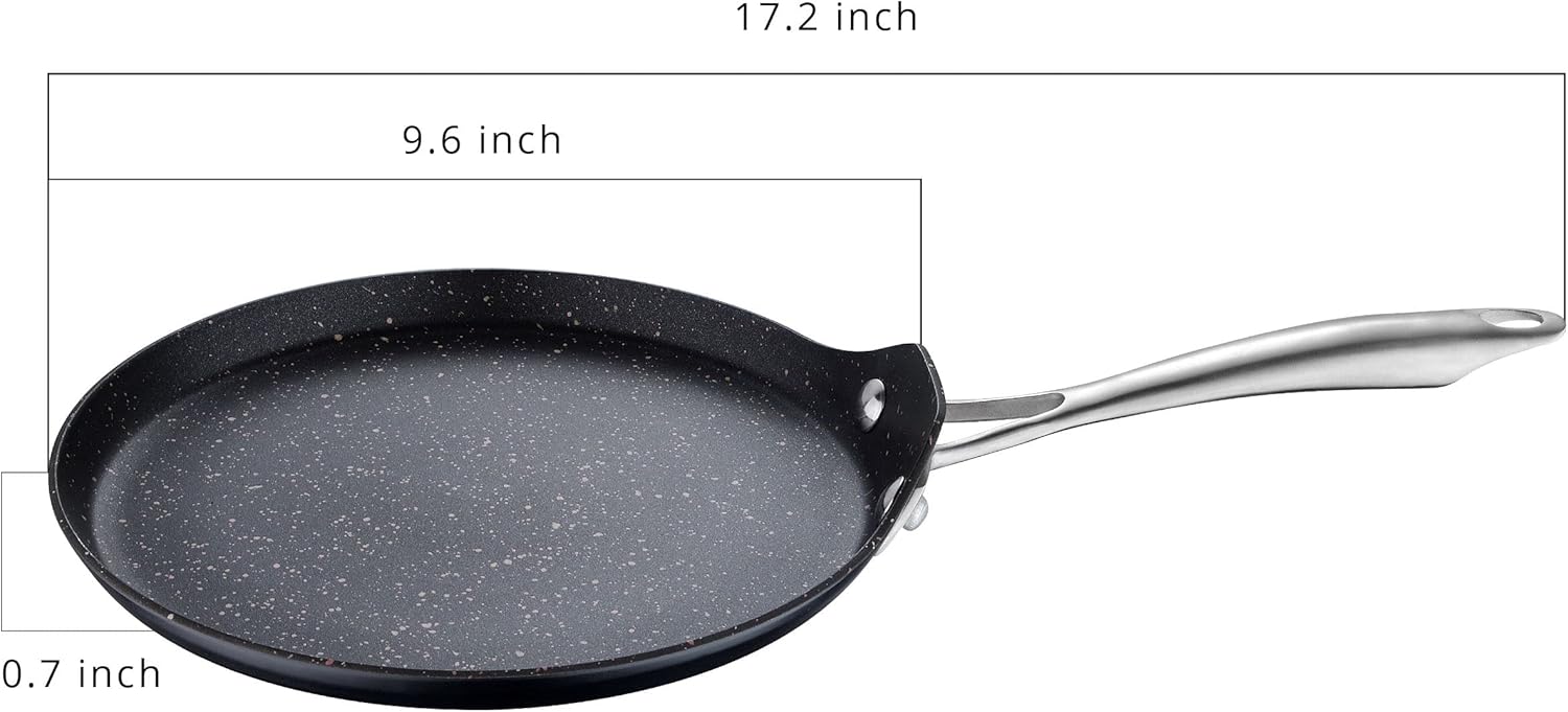 Vital by MasterPRO - 9.5" Forged Aluminum Titanium-Reinforced Non-Stick Griddle