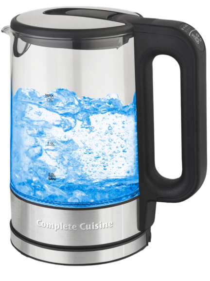 Complete Cuisine Electric Glass Kettle, 1.7L