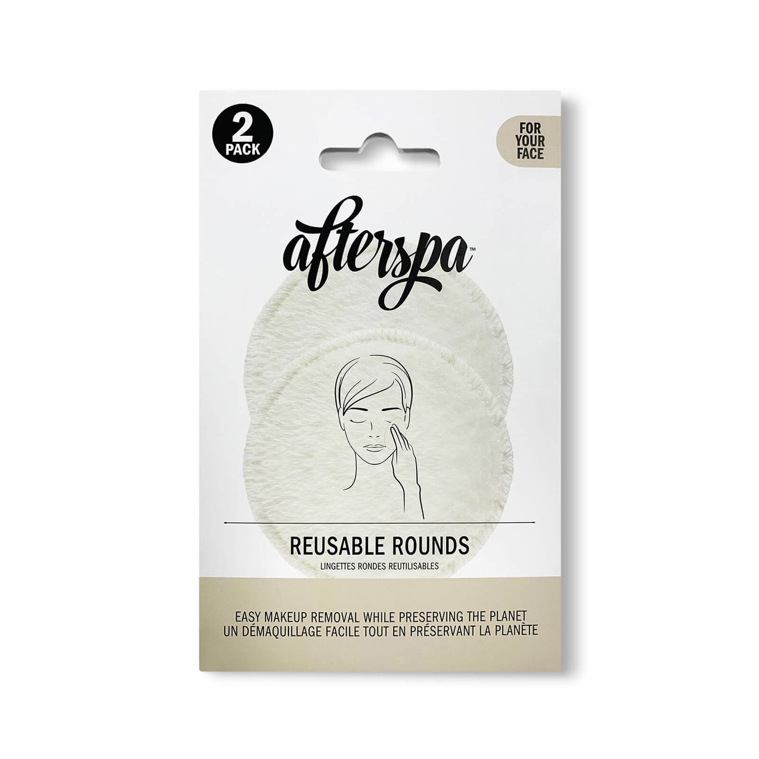 Afterspa Reusable Easy Makeup Removal Rounds 2-pack