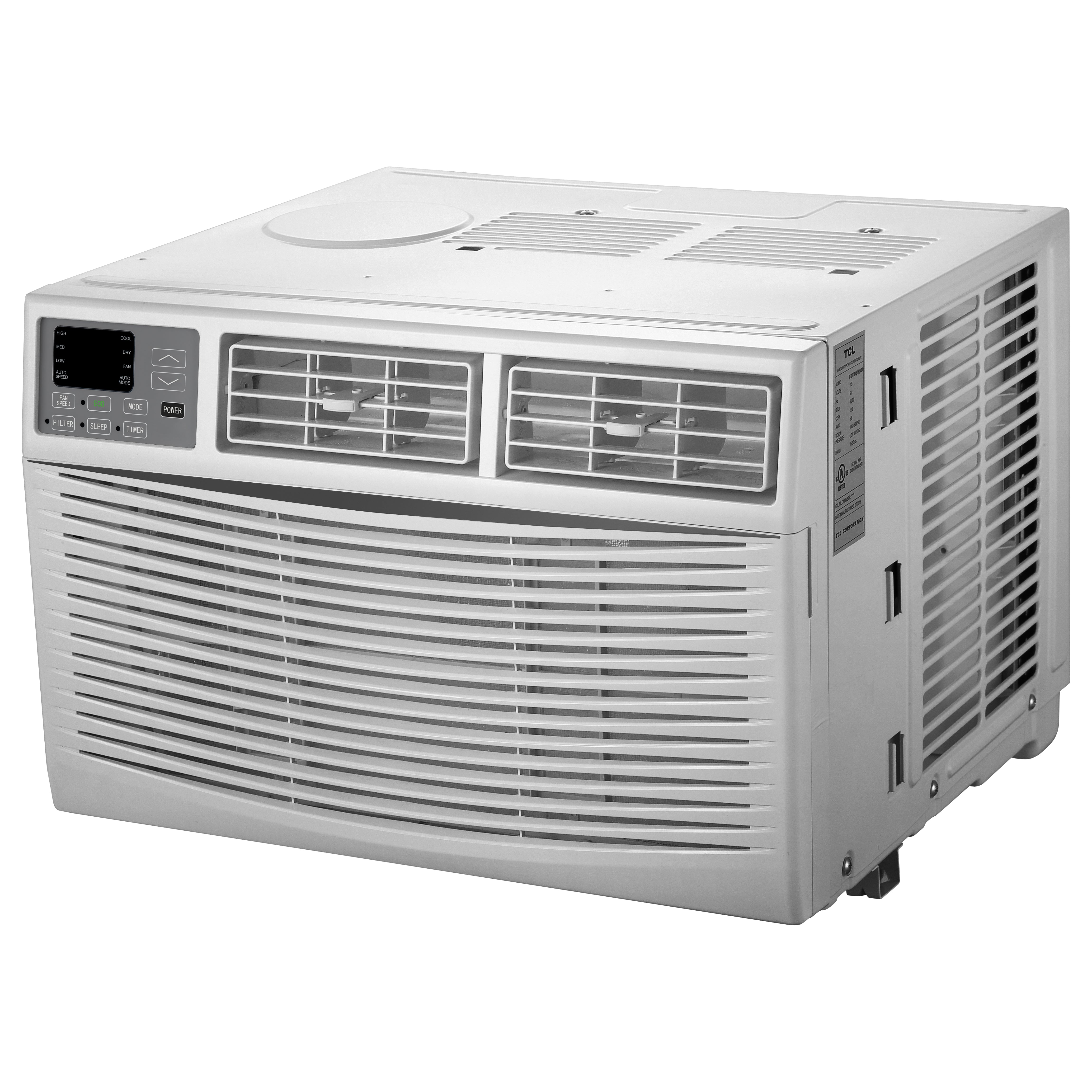 Cool Living 8,000 BTU 115V Air Conditioner with Remote, Auto-Restart, 3 Cooling & Fan Speeds, Energy Saver, White