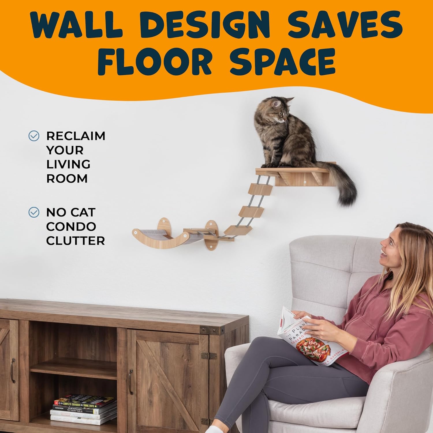 Sweet Life Pets Cat Wall Shelves, 2 Pack