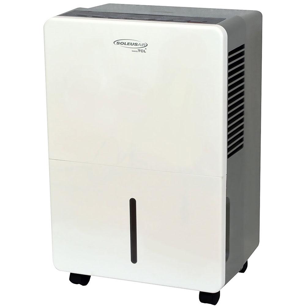 Restored Soleus 30-Pint Portable Dehumidifier with 8.5-Pint Tank, White (Factory Refurbished)