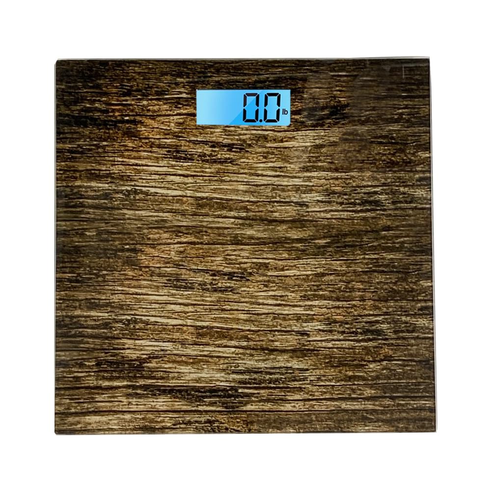 Cameo Bathroom Scale for Body Weight with Large LCD Backlight Display and Tempered Glass, Batteries Included, 400lbs