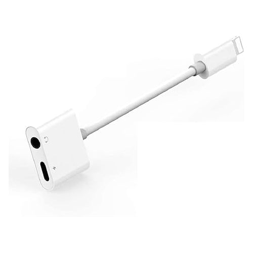 KickPower Lightning 2-in-1 iPhone Audio Adapter, 3.5mm Headphone and Lightning Charger Adapter