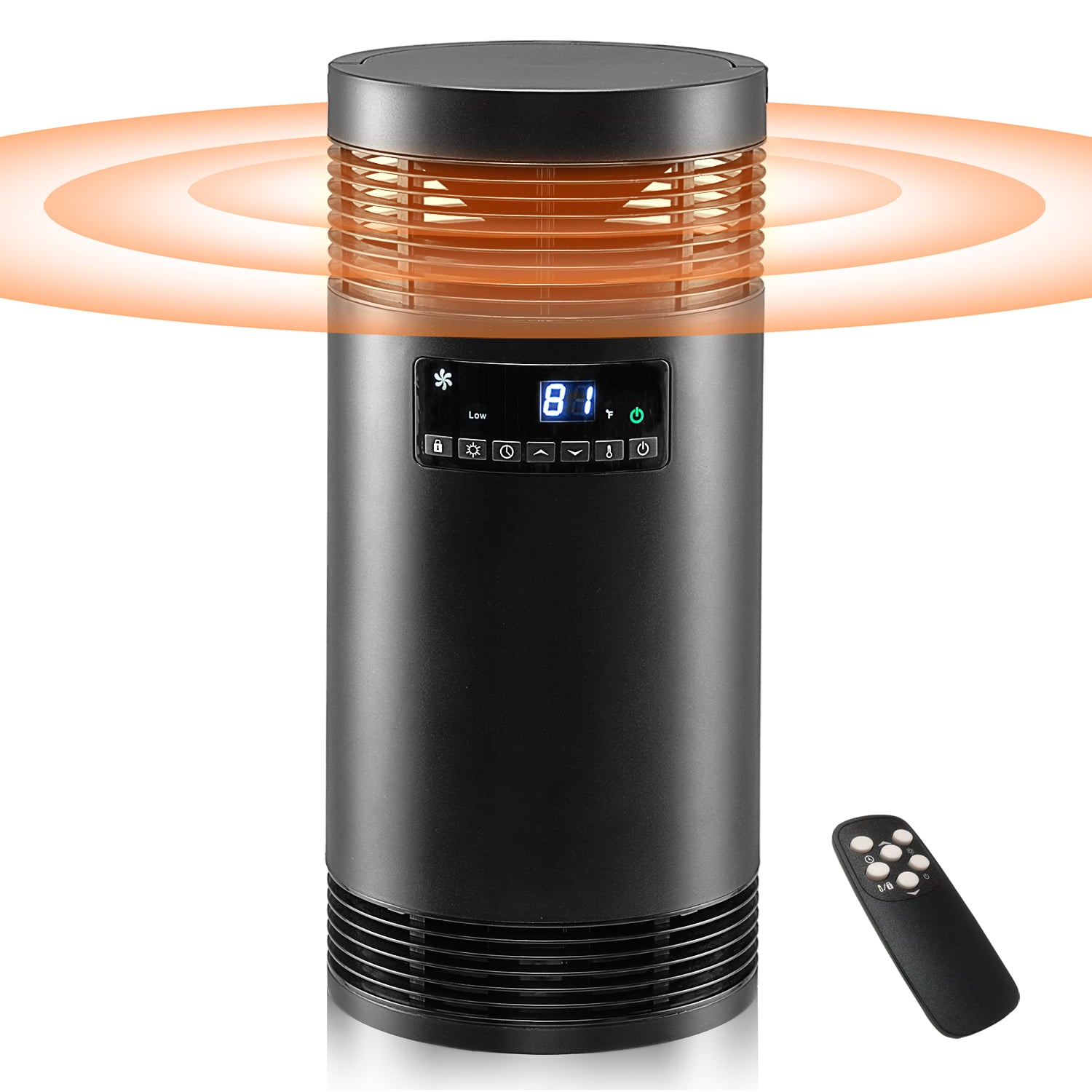 Wewarm 360 Digital Surround Space Heater, 1500W Ceramic Electric Heater with Thermostat