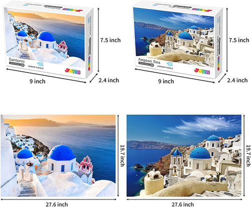 JOYIN 2-1 Santorini and Aegean Jigsaw Puzzle 1000 Piece