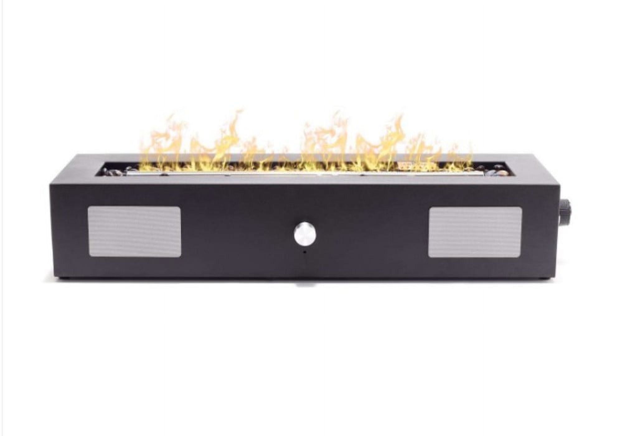 UKIAH Cascade 28" Tabletop Gas Fire Pit with Sound System, Black (TK-1028-CSC)