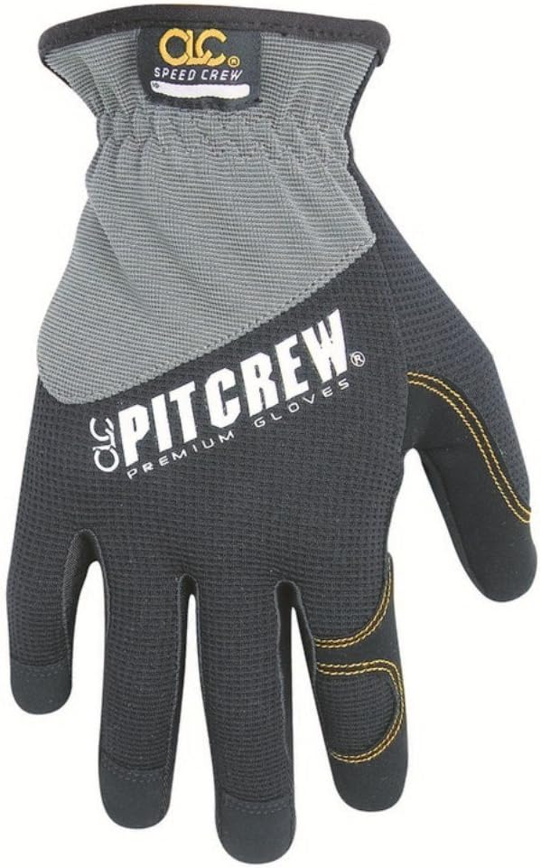 CLC Custom Leathercraft 217L Speed Crew Mechanics Gloves, Black/Gray