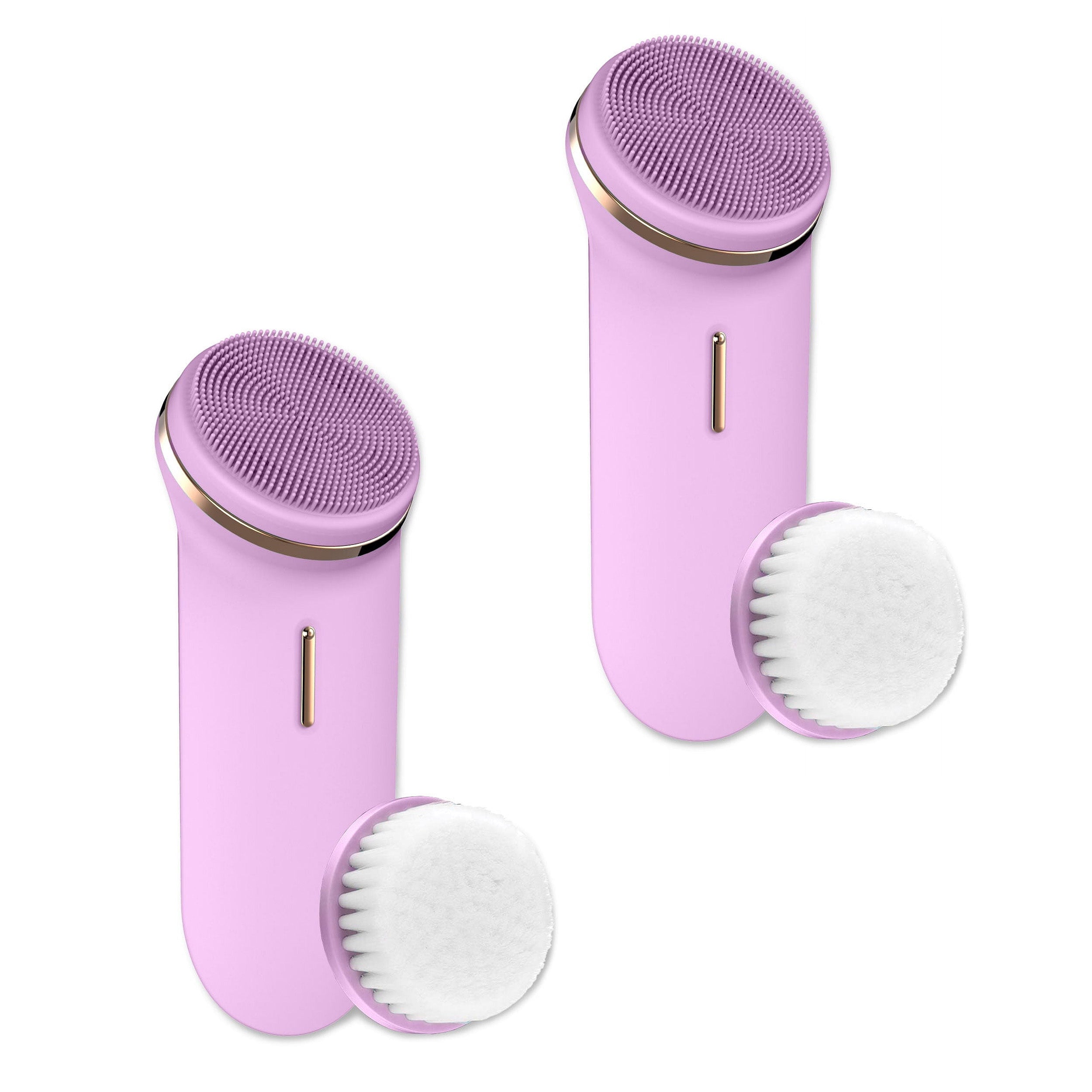 Jessica Simpson 5 Speed Rechargeable Sonic Facial Brush with 2 Brush Heads, 2 Pack