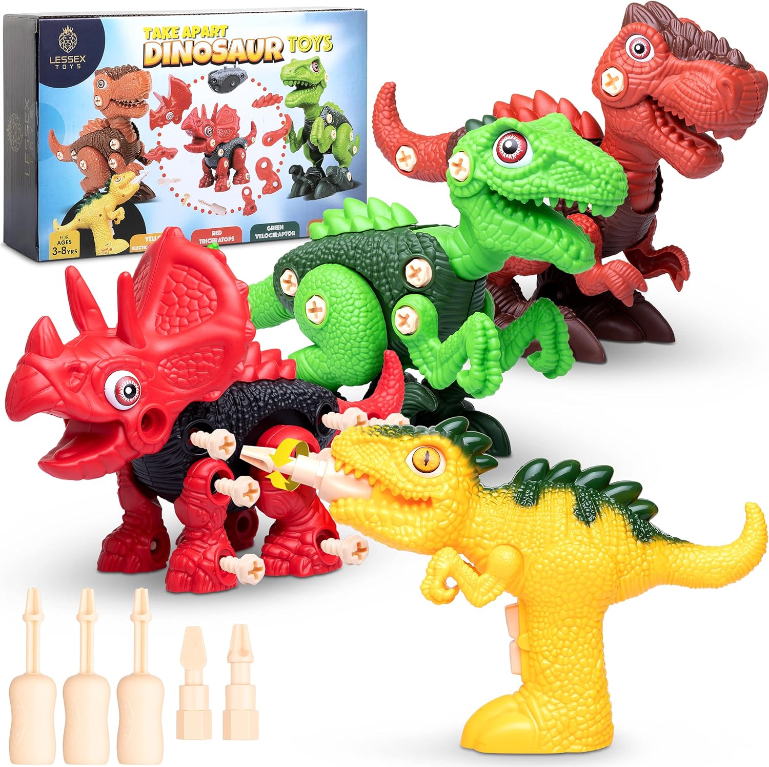 Lessex Toys Take Apart Dinosaur Set