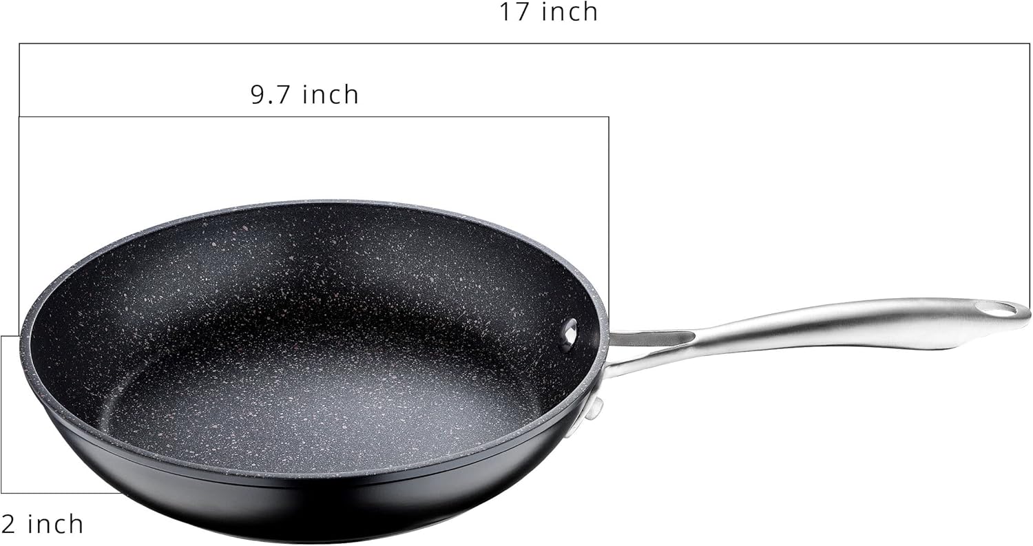 Vital by MasterPRO - 9.5" Forged Aluminum Titanium-Reinforced Non-Stick Fry Pan