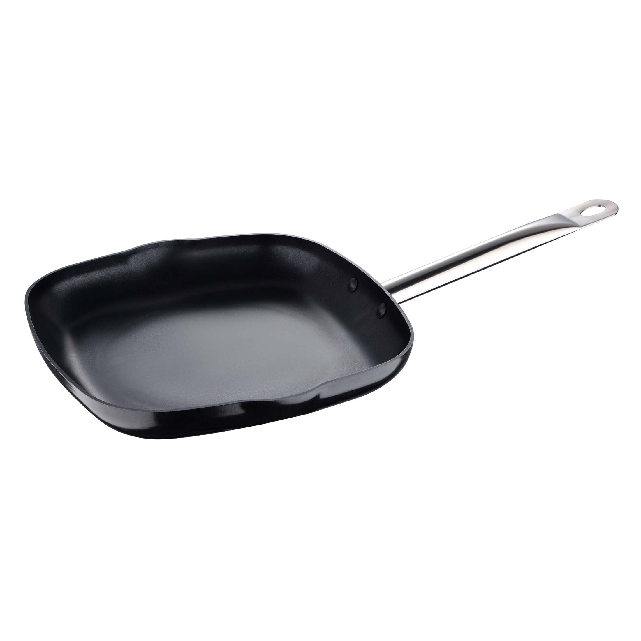 Prochef by Bergner - 11" Cast Aluminum Non Stick Grill Pan, Black