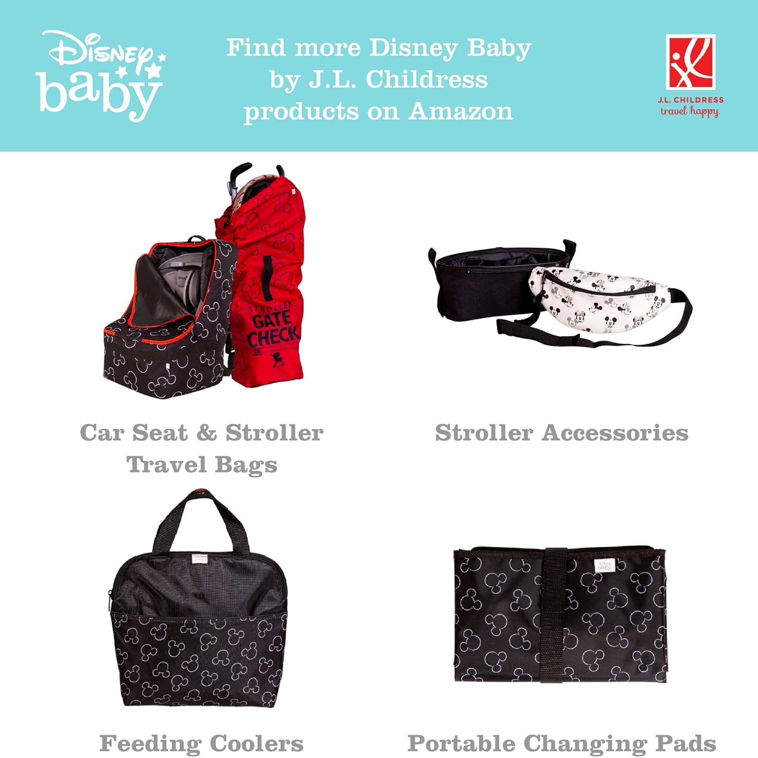 Disney Baby by 3-in-1 Travel Tray & iPad Tablet Holder, 4 Pack