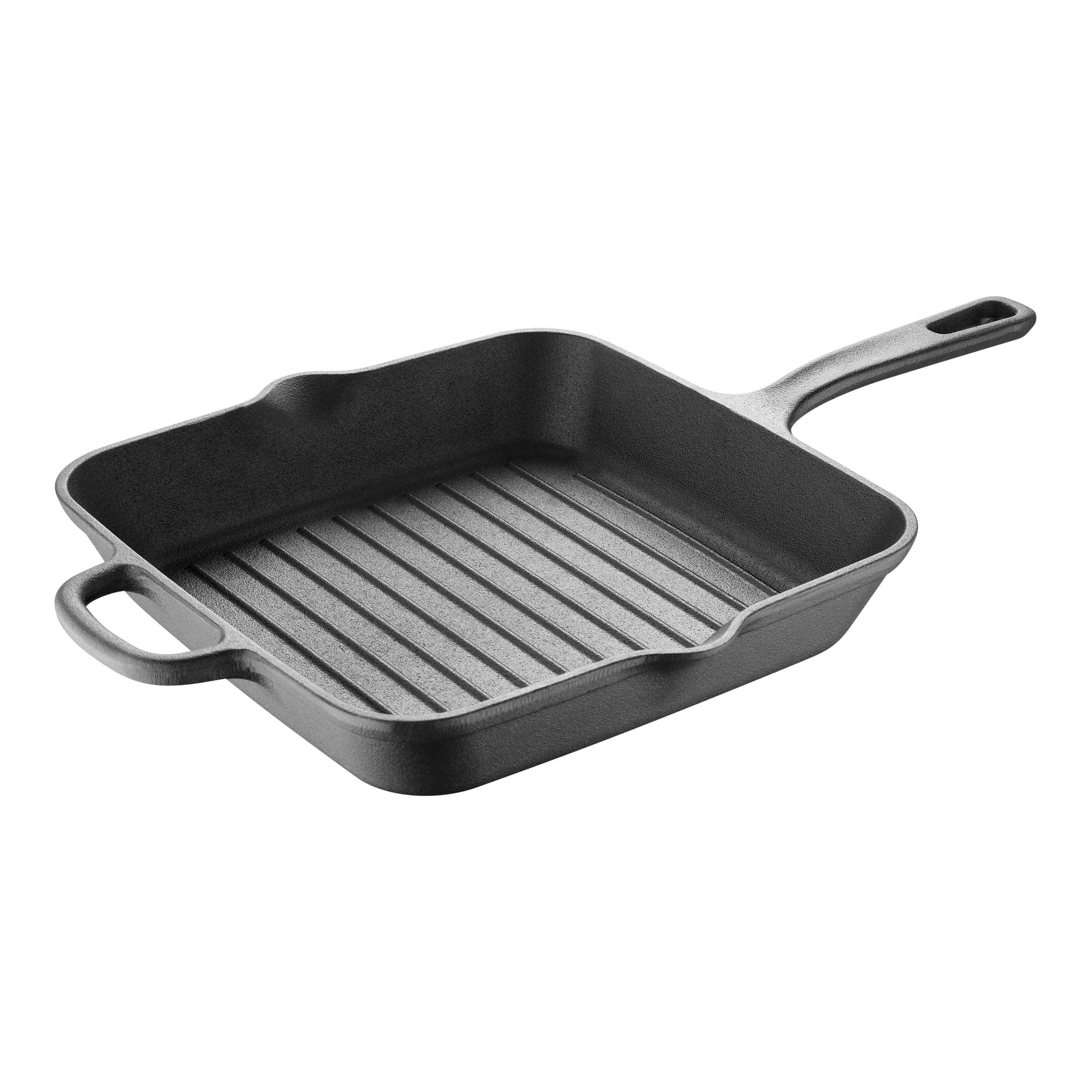 BBQ by MasterPRO - 10" Pre-Seasoned Cast Iron Square Grill Pan