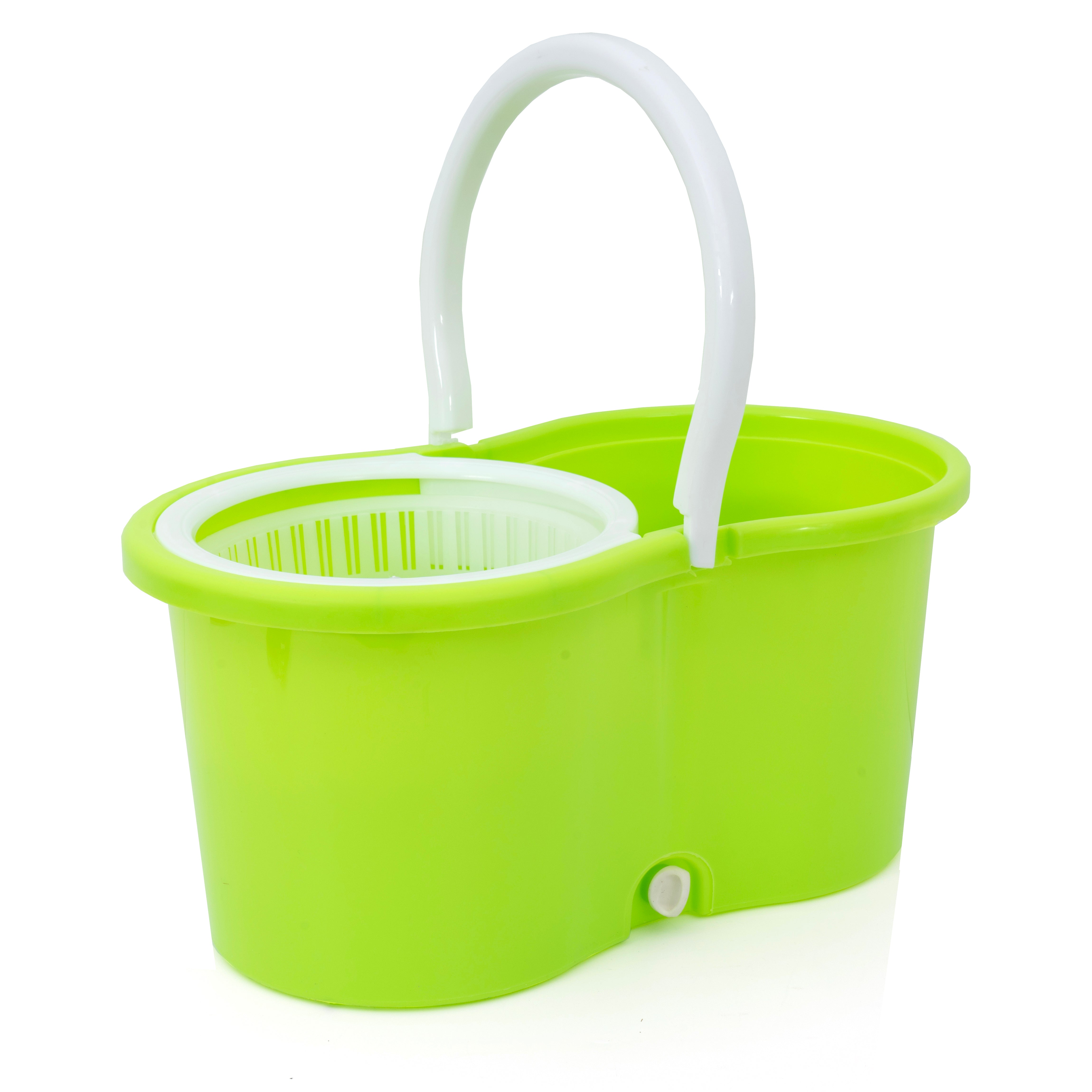 Neat-Living Extendable Spin Mop & Bucket Set with 2 Mop Heads