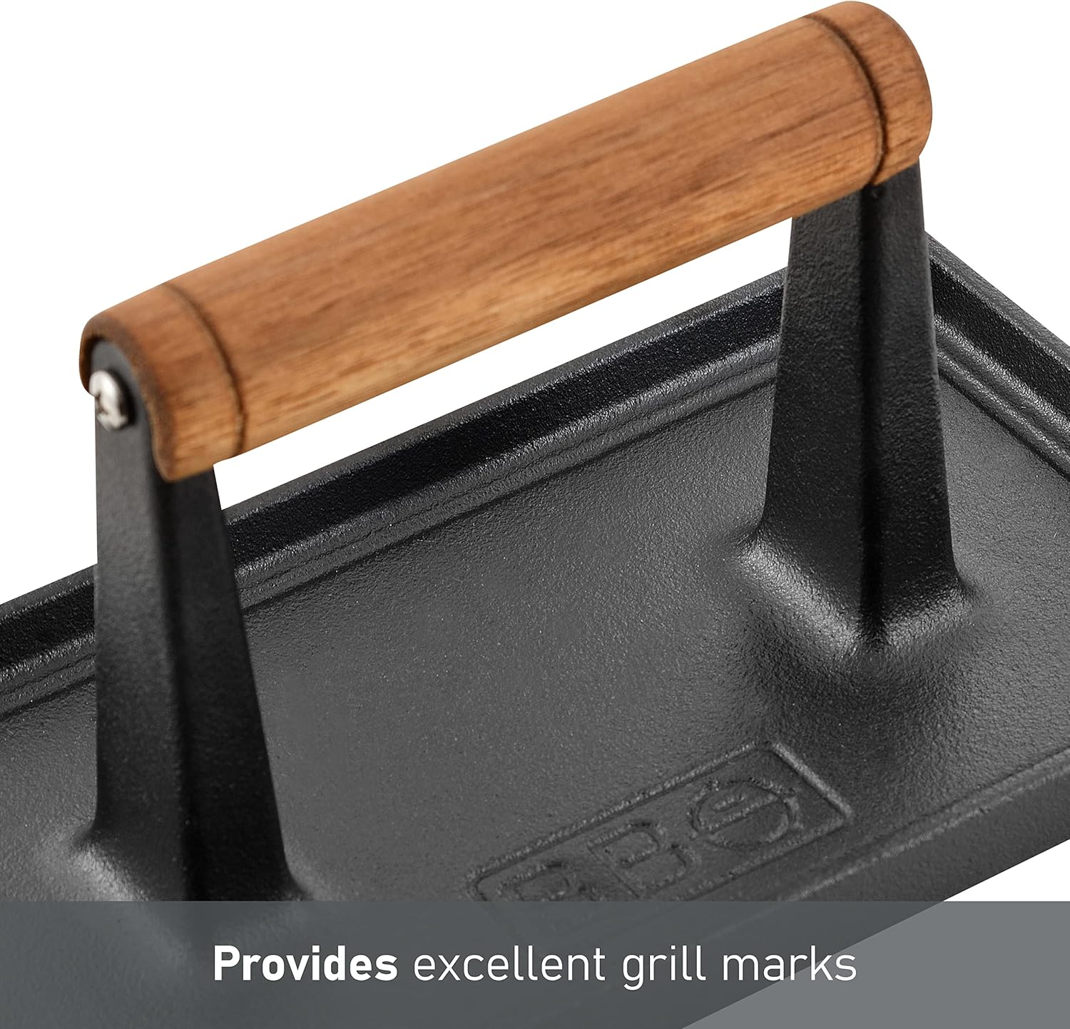 BBQ by MasterPRO - 9" PreSeasoned Cast Iron Grill Press