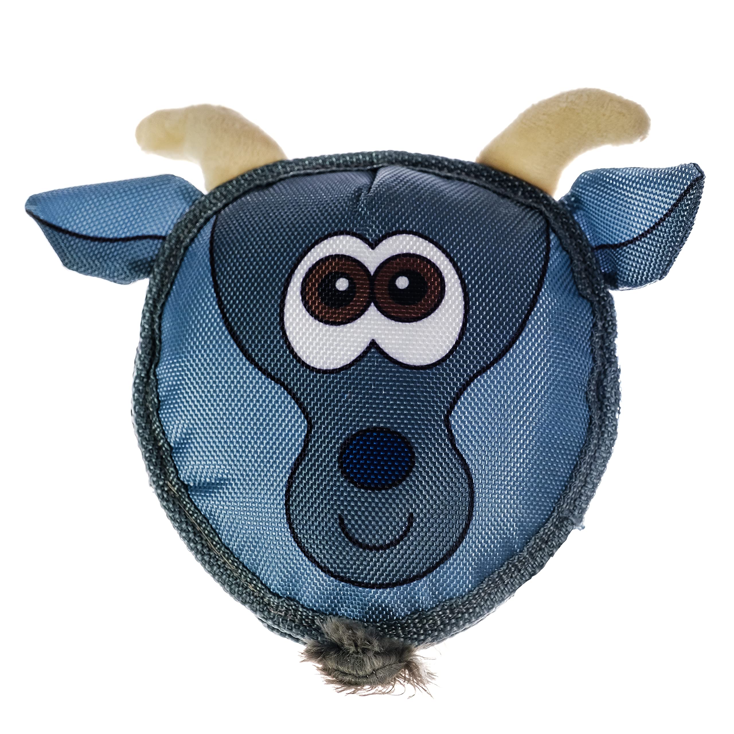 Billy Goat Grey Funny Face 6 x 3 Inch Durable Lightweight Water Resistant Dog Toy