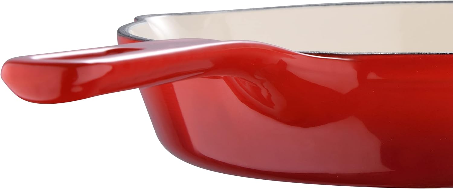 Legacy by MasterPRO - 10" Legacy Enamel Cast Iron Fry Pan, Red