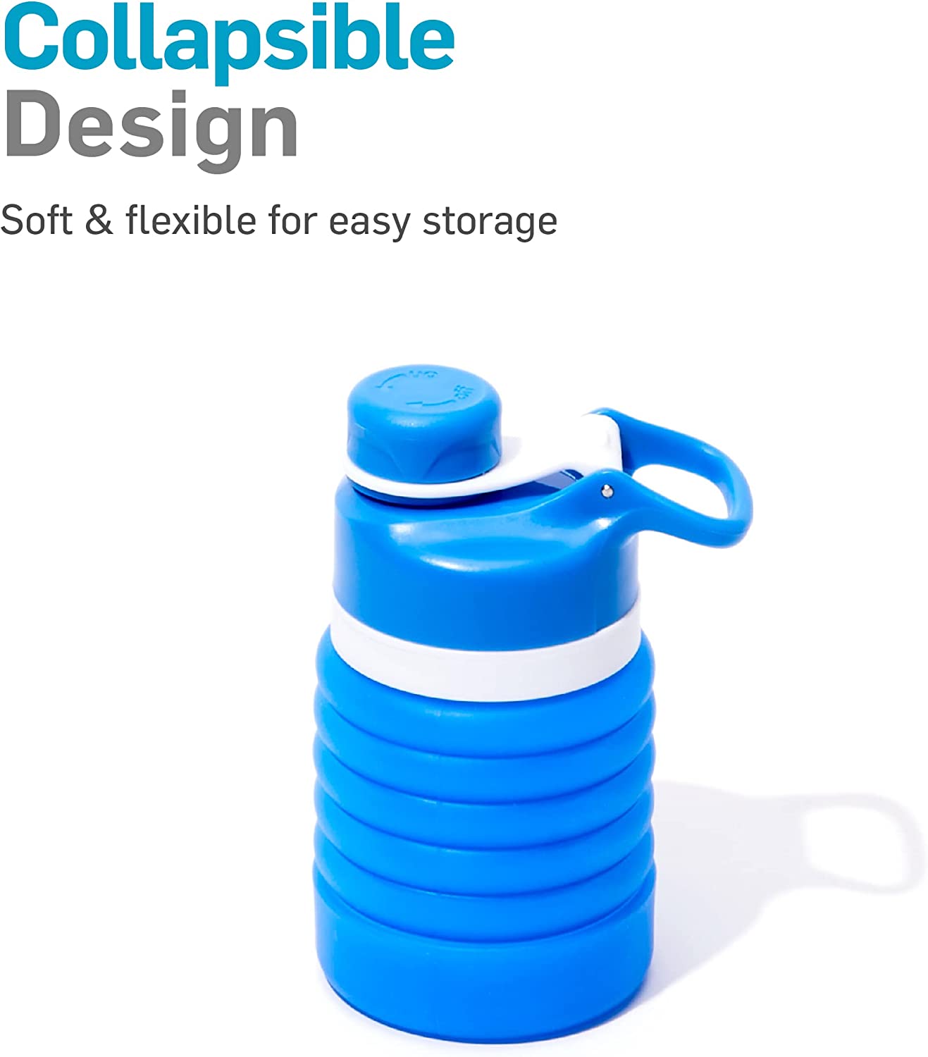 NatraCure 18oz Collapsible Water Bottle, BPA-free