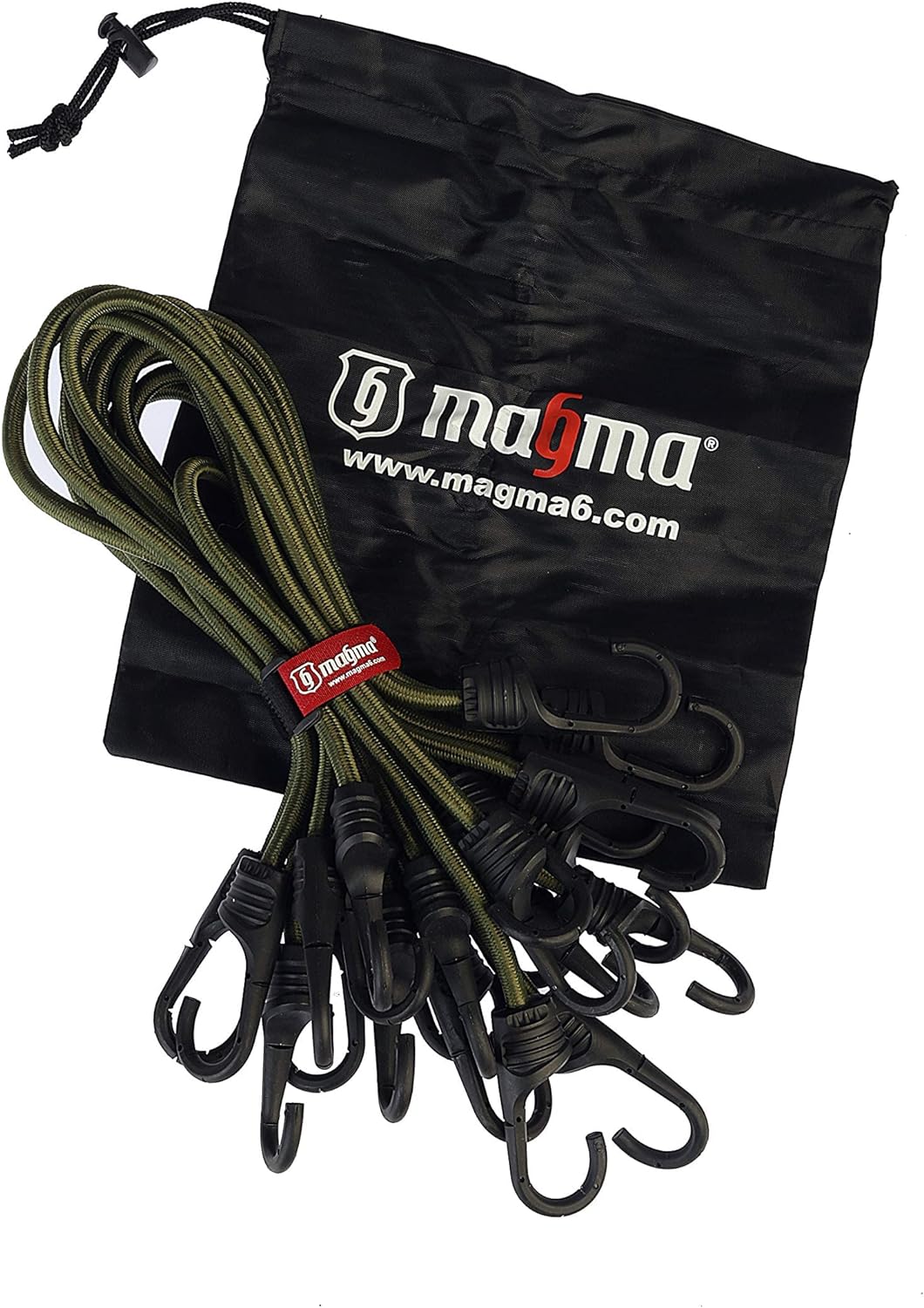 MAGMA set of 12 Heavy Duty Bungee Cords, Max. Strength 153lbs