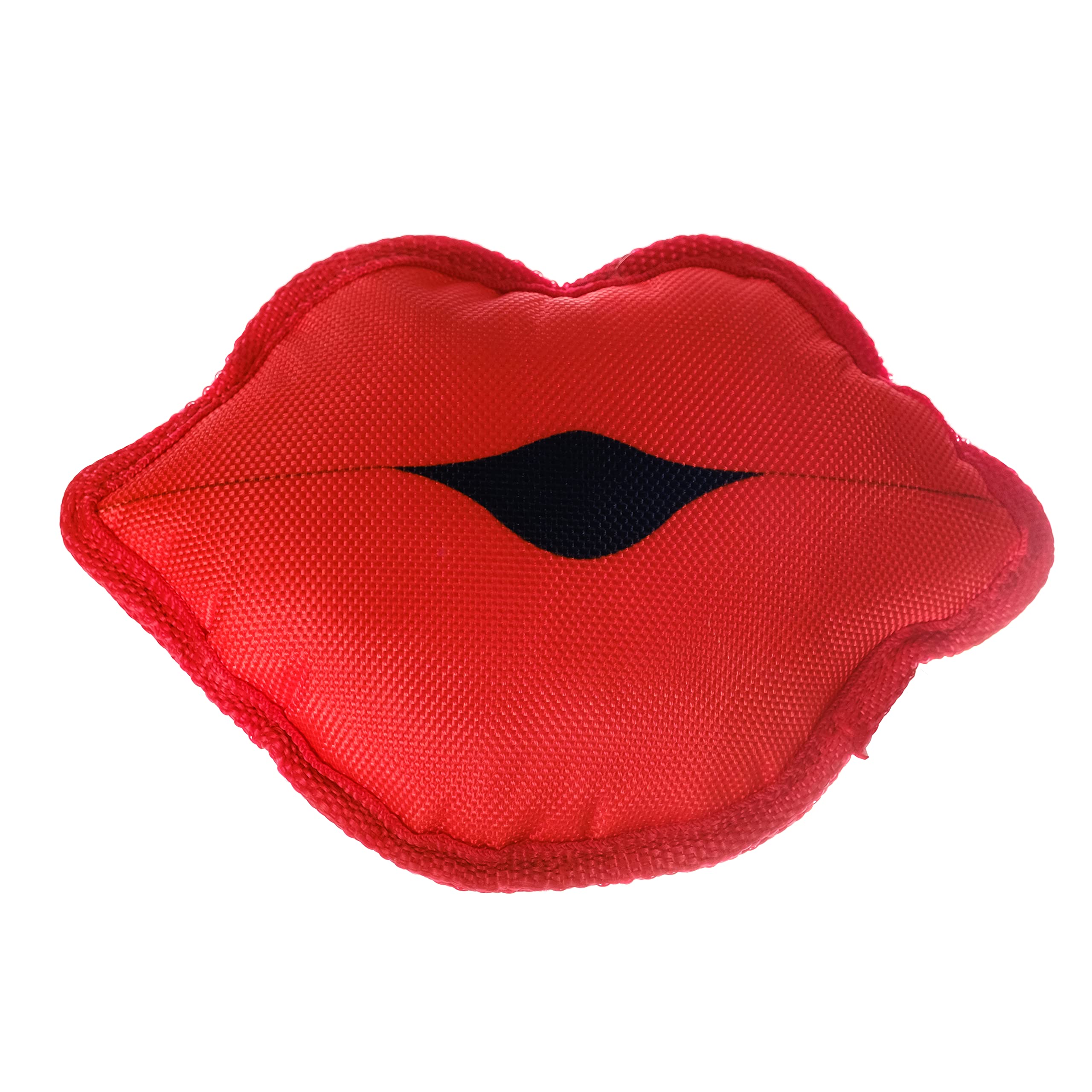 Pucker Up Buttercup Red Lips Funny Face 6 x 3 Inch Durable Lightweight Water Resistant Dog Toy