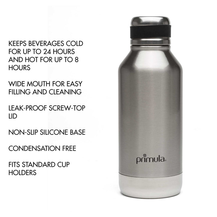 Primula 17 Oz Double Walled Luster Bottle with Leak-Proof Lid