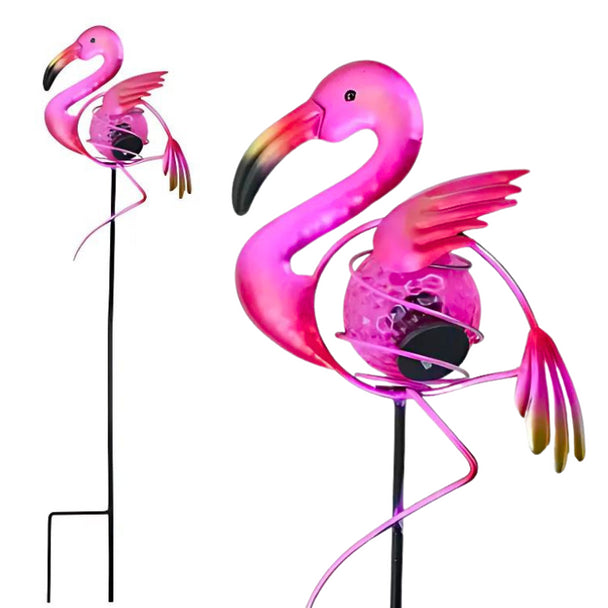 Intellibrands Metal Solar Flamingo Light