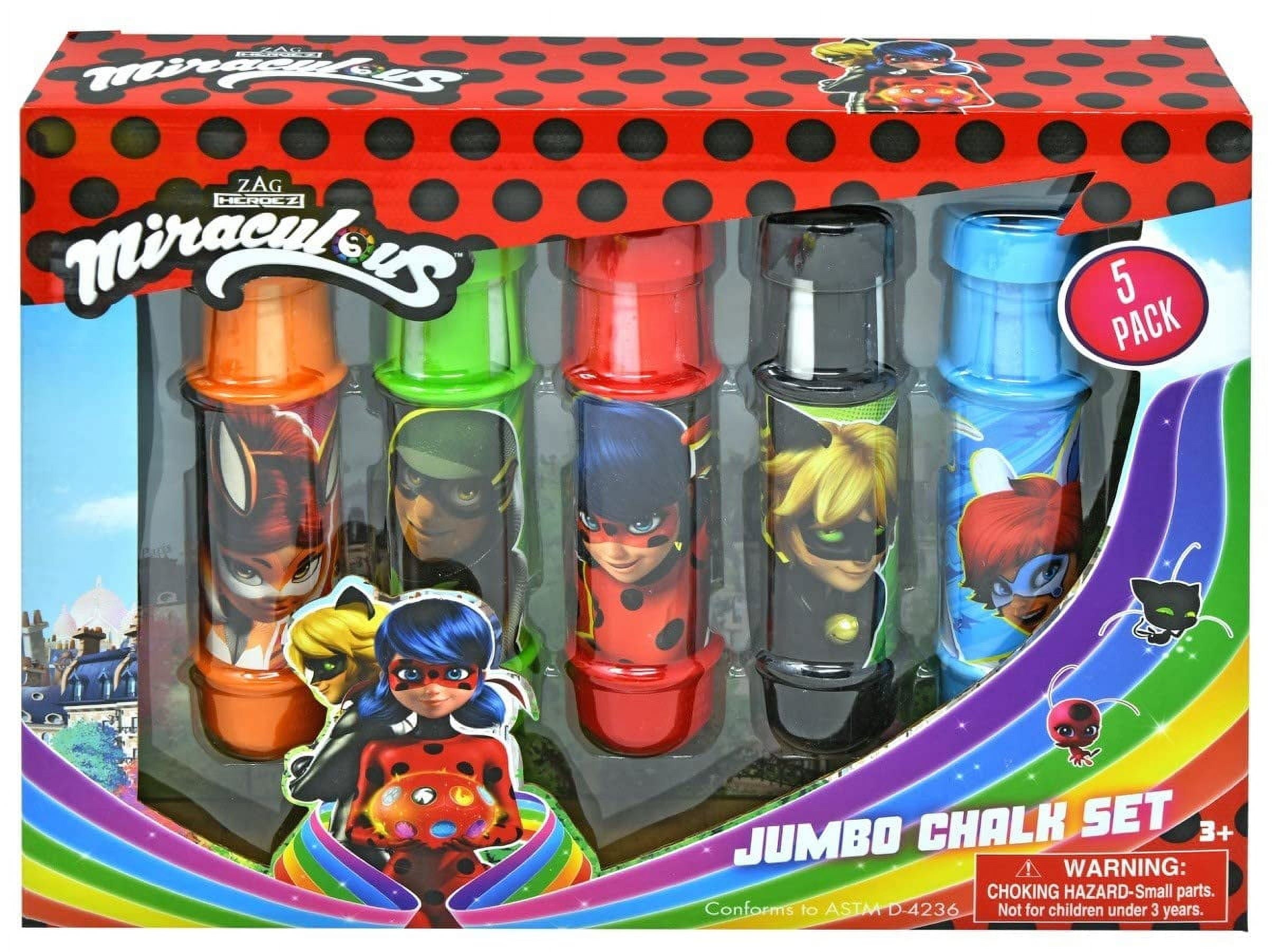 Disney Designs Miraculous Ladybug 5Pc Jumbo Chalk Set