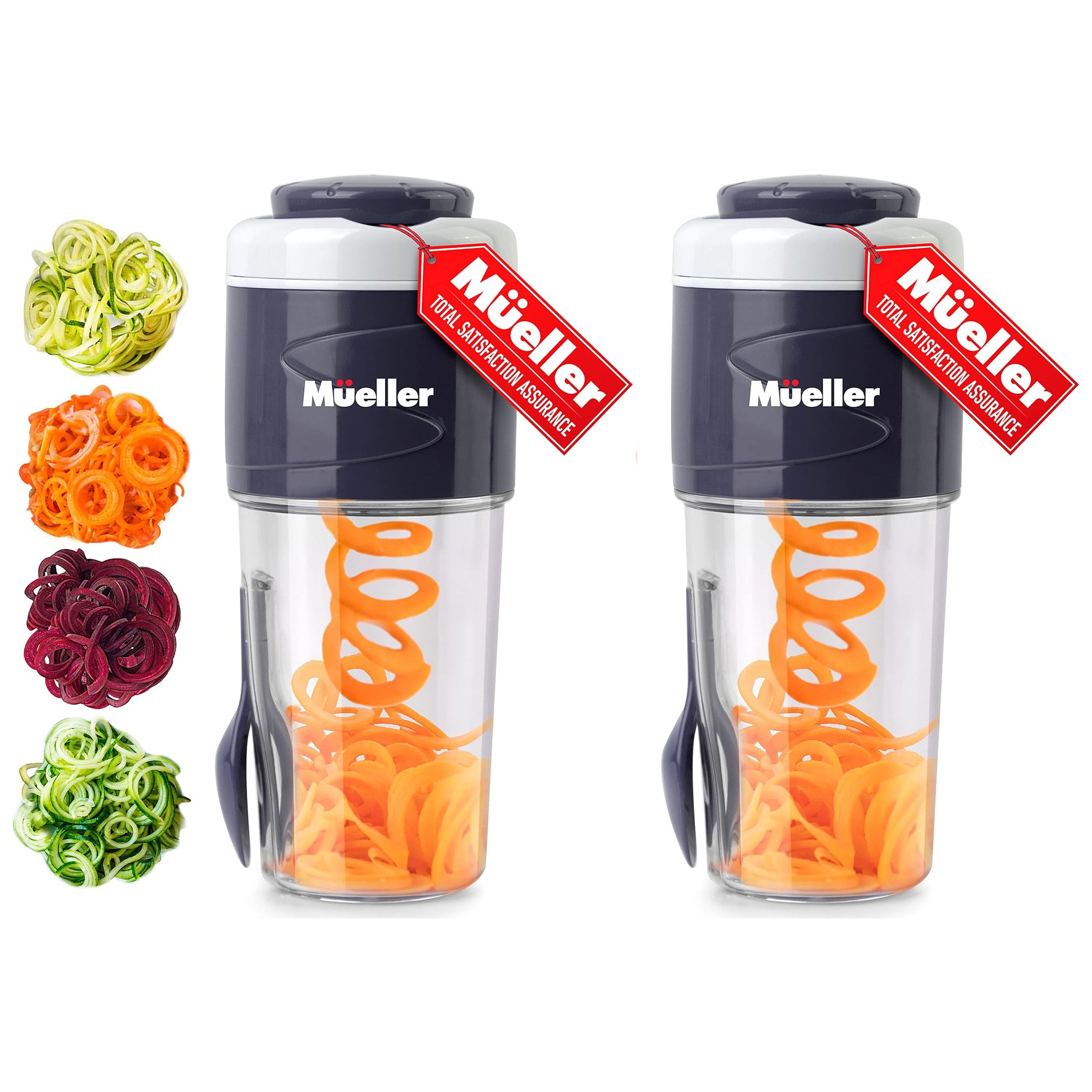 Mueller Spiralizer for Veggies, 2 Pack