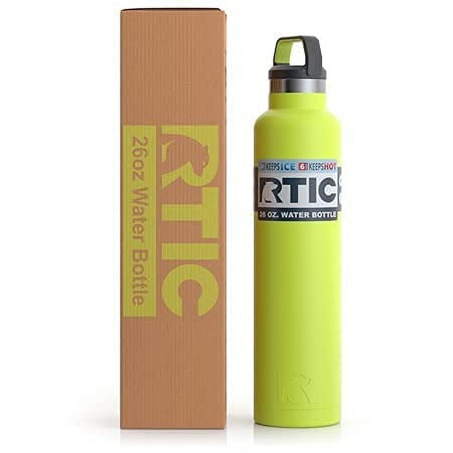 RTIC 26 oz Vacuum Insulated Water Bottle, Metal Stainless Steel Double Wall Insulation, BPA Free Reusable, Leak-Proof Thermos Flask for Hot and Cold Drinks, Travel, Sports, Camping, Citrus