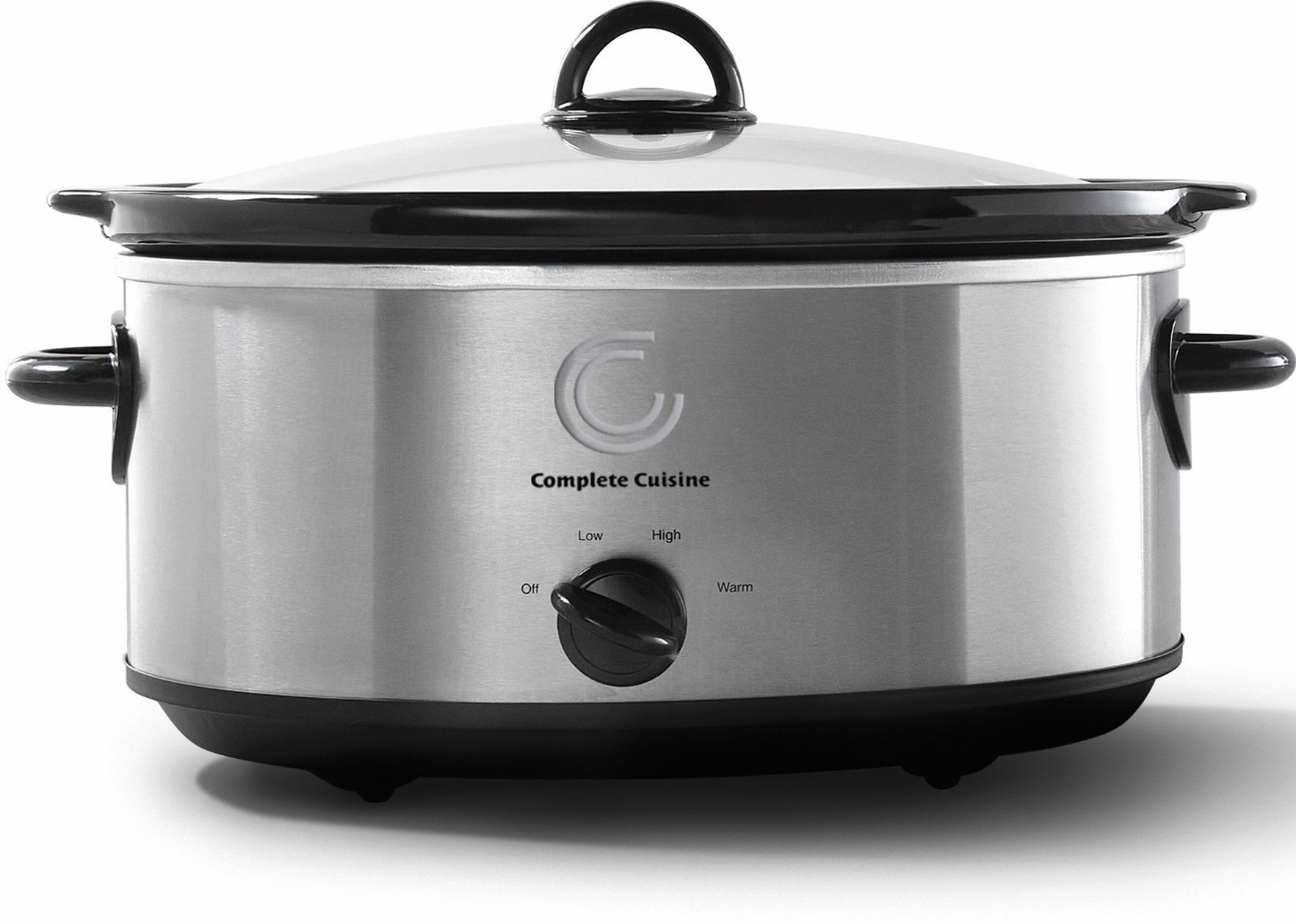 Complete Cuisine 6.0 QT Slow Cooker, Stainless Steel