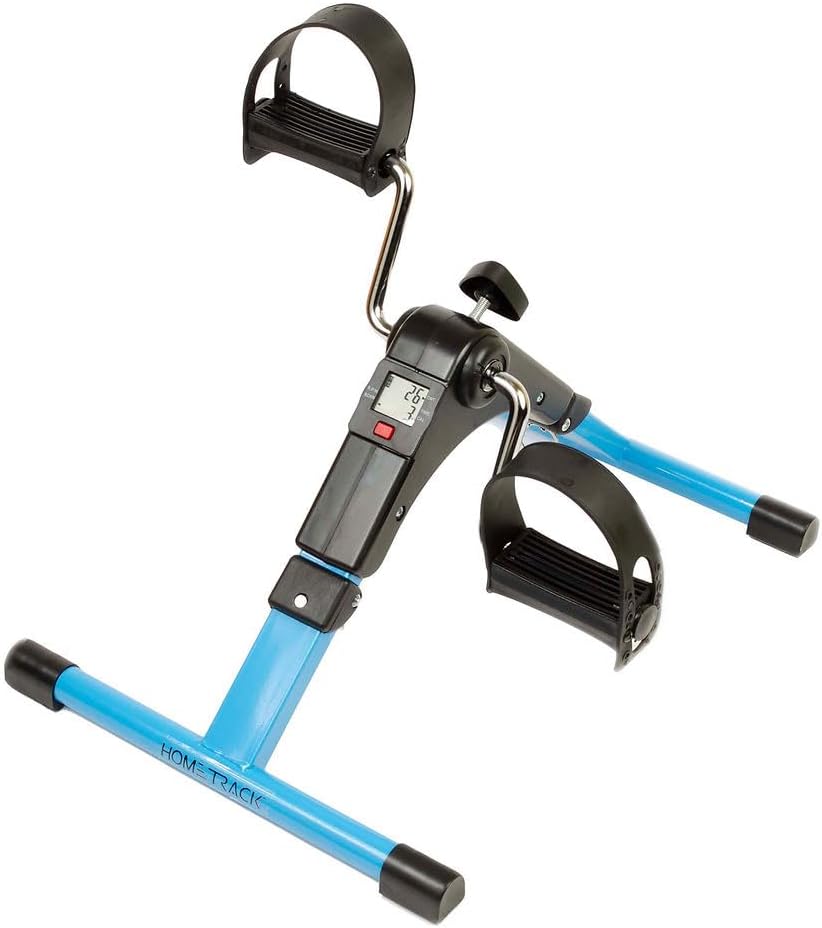 HomeTrack Portable Folding Exercise Bike Pedal Exerciser with LCD Display