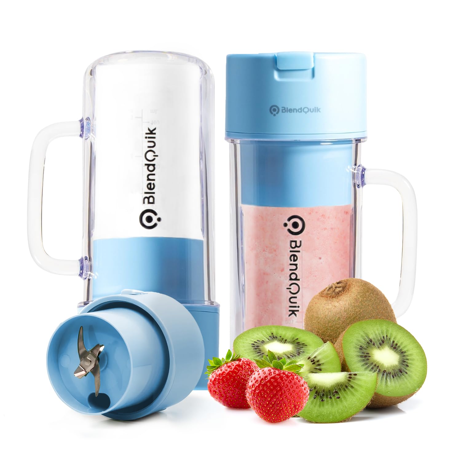 BlendQuik 14oz 10-Blade Portable Blender For Shakes & Smoothies with Leakproof & Stylish Design