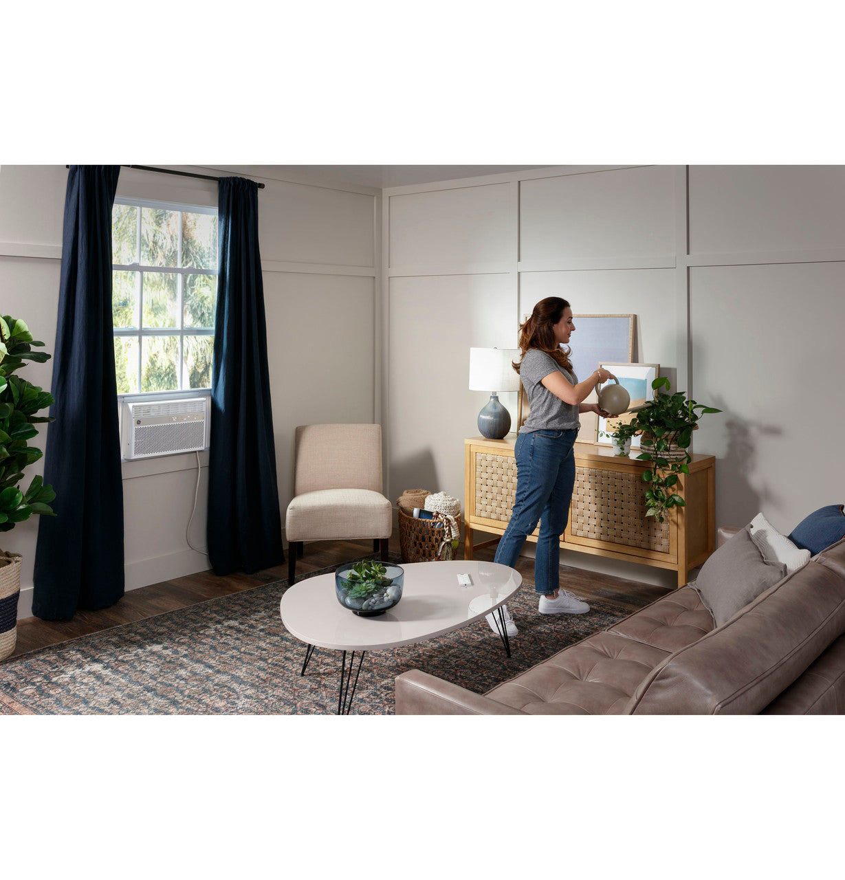 GE ENERGY STAR 12,000 BTU Smart Electronic Window Air Conditioner for Large Rooms up to 550 sq. ft. (Refurbished)