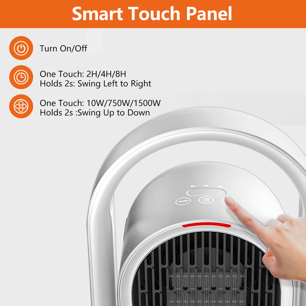 Luxembourg DH-QN08 1500W Oscillating Space Heater, Indoor Heater, Corded Electric