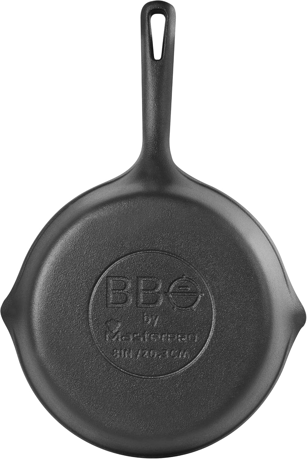 BBQ by MasterPRO - Pre Seasoned Cast Iron Fry Pan, 8 Inch