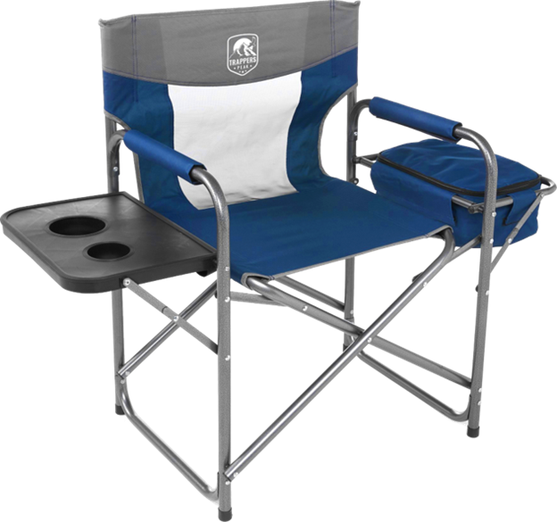 Trappers Peak Directors Chair w/ Cooler and Side Table (Assorted Blue and Red)