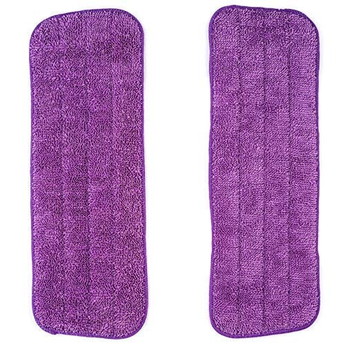 Vorfreude Spray Mop Microfibre Pads, 2 Pack, Machine Washable, Reusable, 25cm x 40cm Wipes for Cleaning Dry or Wet Floors