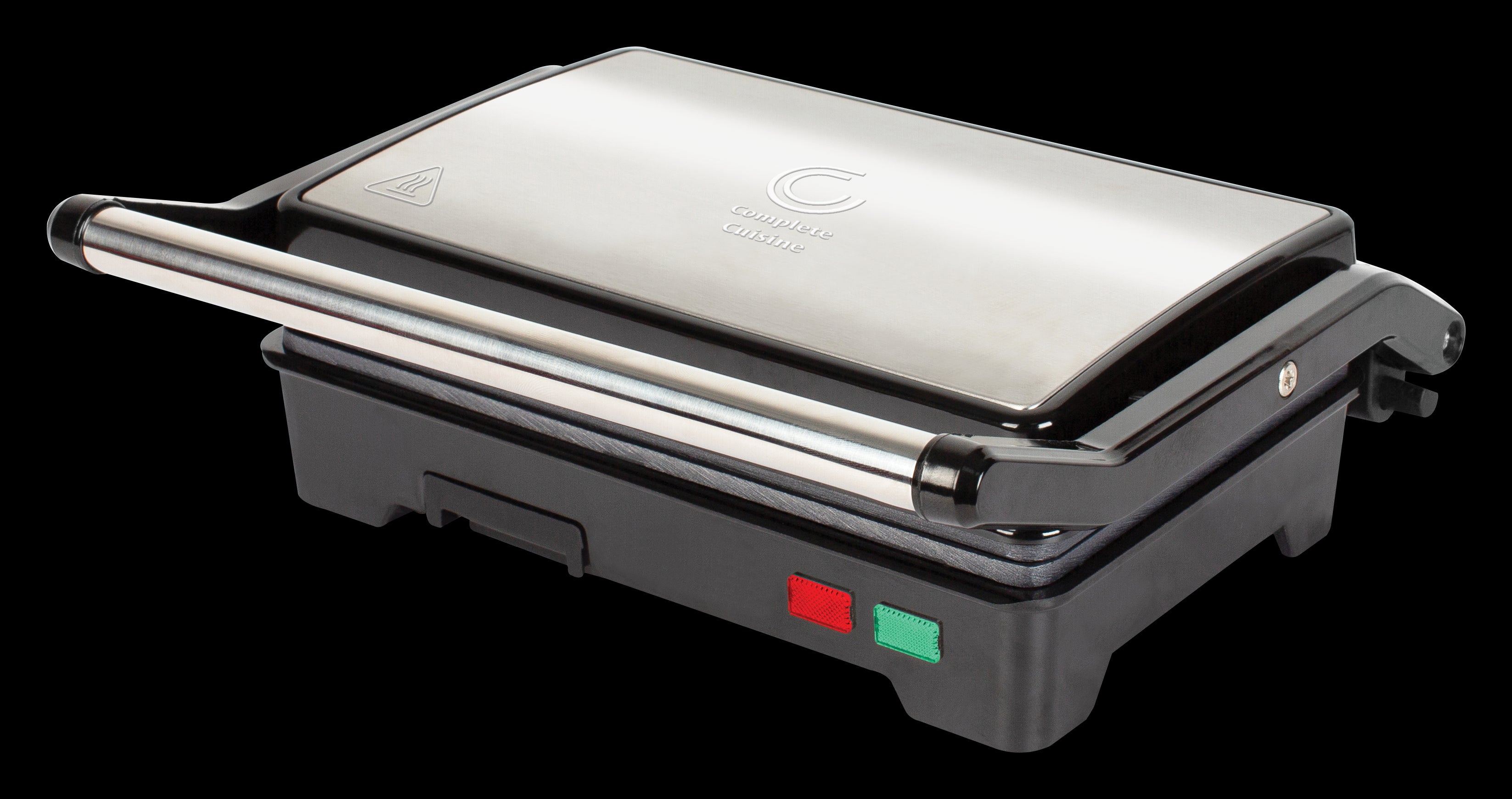 Complete Cuisine 3-in-1 Stainless Steel Ultra Grill, Opens 180 Degrees for Any Size Food