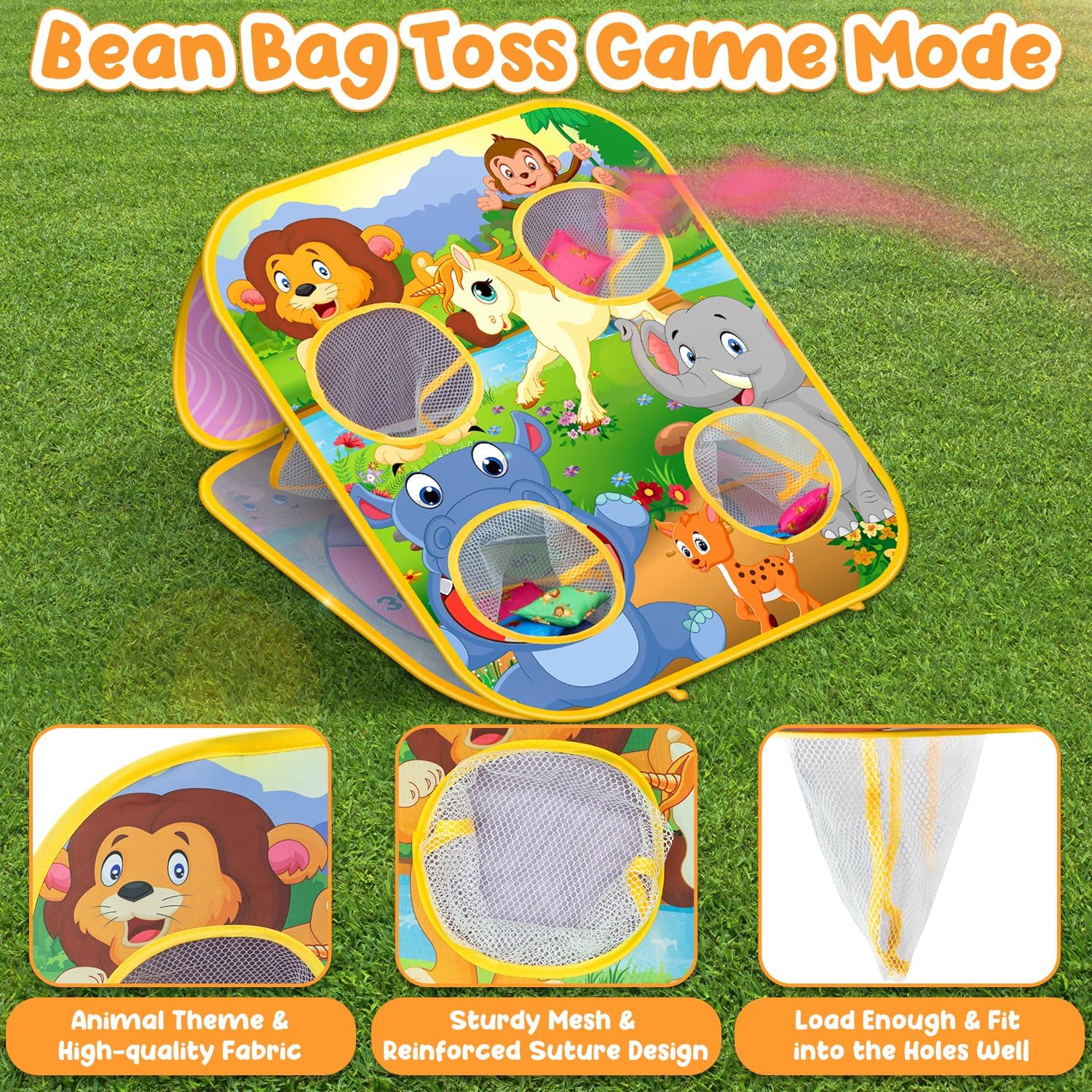 ETNA Toys 2-in-1 Bean Bag Toss & Target Game, 26 Piece Set
