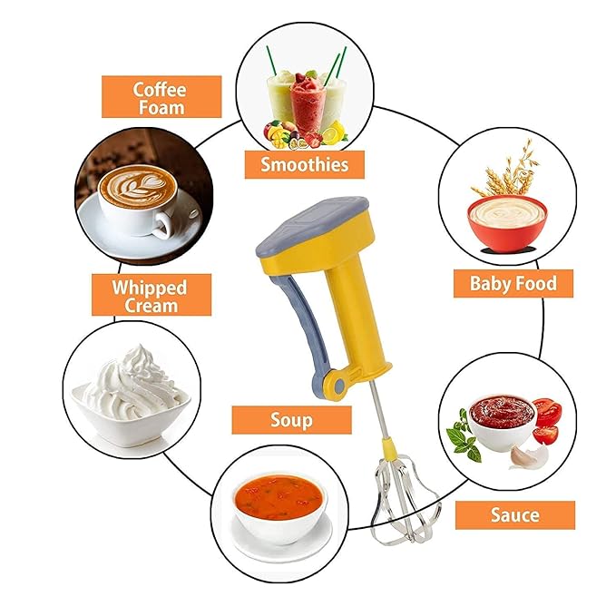 Comfort Kitchenware Hand Held Kitchen Mixer and Blender, Power Free