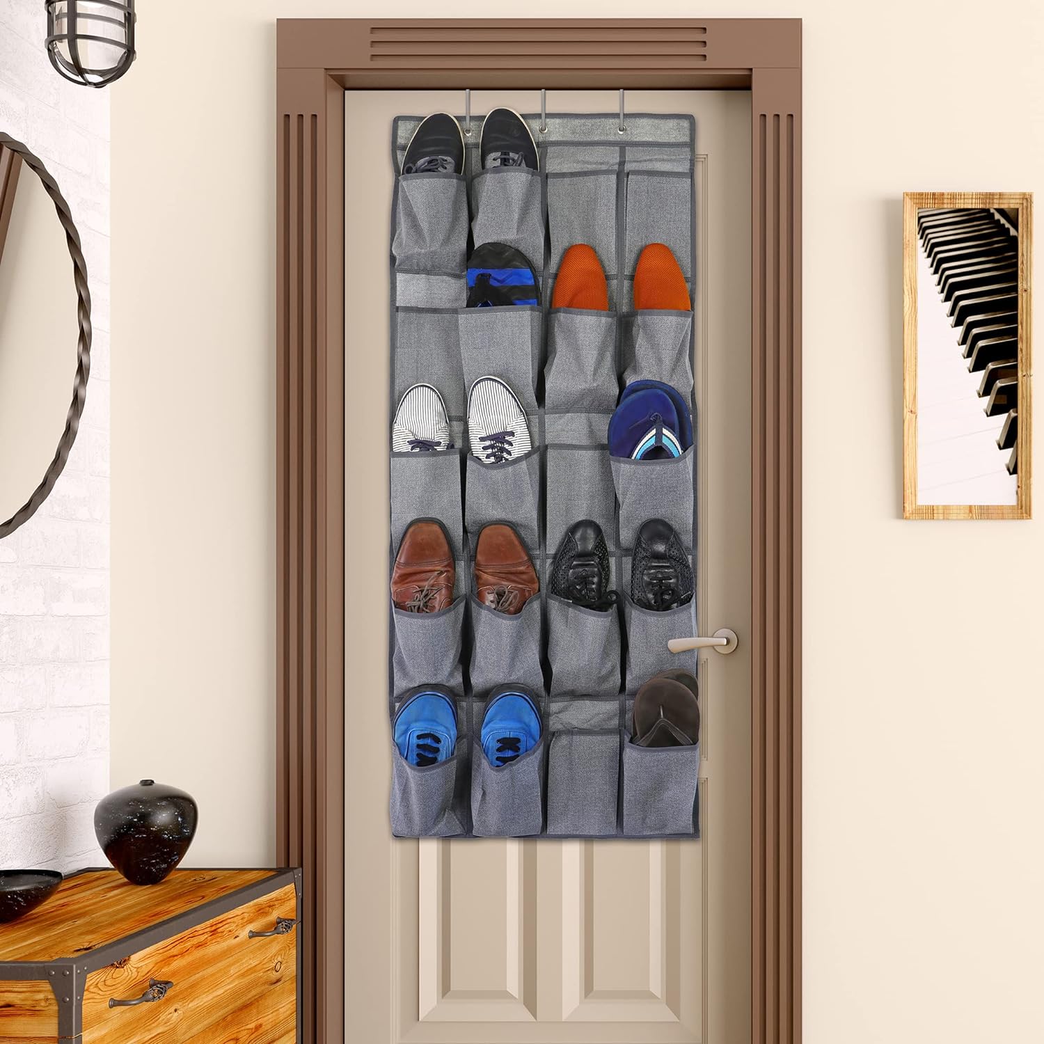 Arm & Hammer Odor Neutralizing 20 Pocket Soft Shoe Organizer - Fits 10 Pairs of Shoes, Accessories