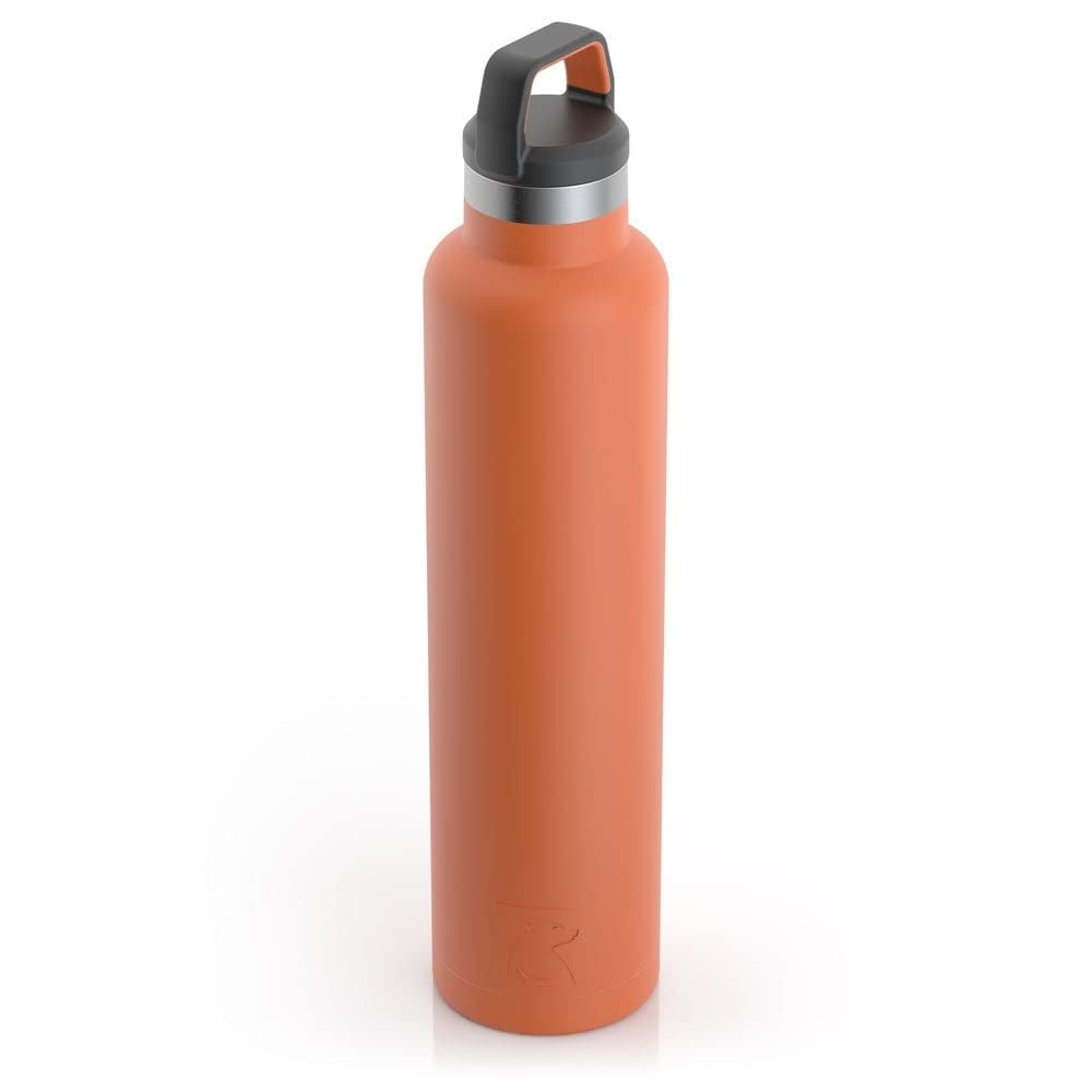 RTIC 26 oz Vacuum Insulated Water Bottle, Metal Stainless Steel Double Wall Insulation, BPA Free Reusable, Leak-Proof Thermos Flask for Hot and Cold Drinks, Travel, Sports, Camping, Burnt Orange