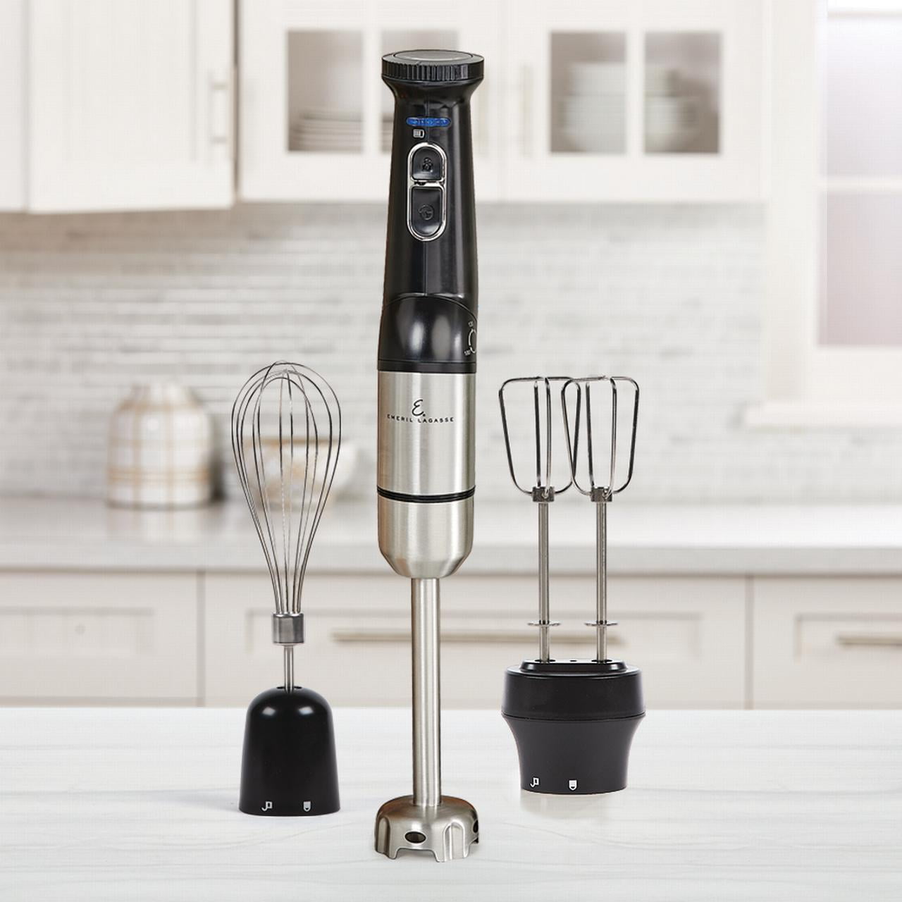 Emeril Lagasse Blender & Beyond Plus Cordless Rechargeable Immersion Blender with Variable Speed & Double Beater