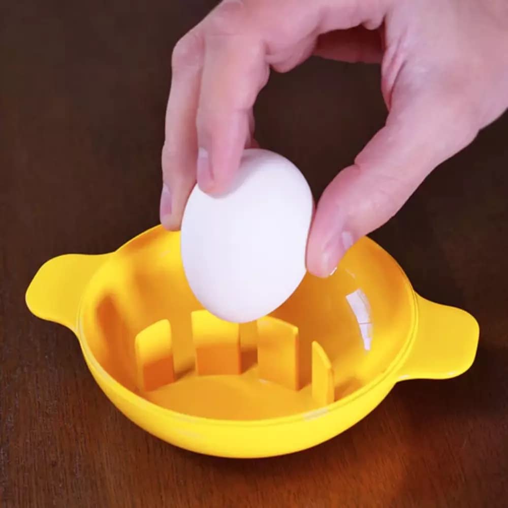 IncrediEgg Microwave Egg Cooker Poacher Scramble Omelet Eggwich Maker with Silicone Handles Yolk Separator and Shell Cracker