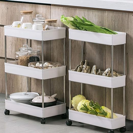 ATHOME 3-Tier Rolling Storage Cart