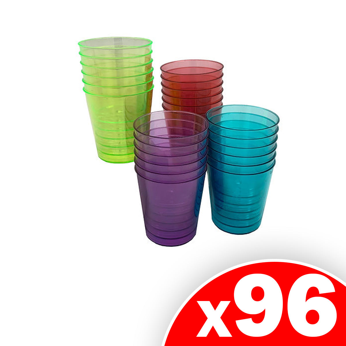 KOLORAE Color Party Cups 24 Count, 96 Pack