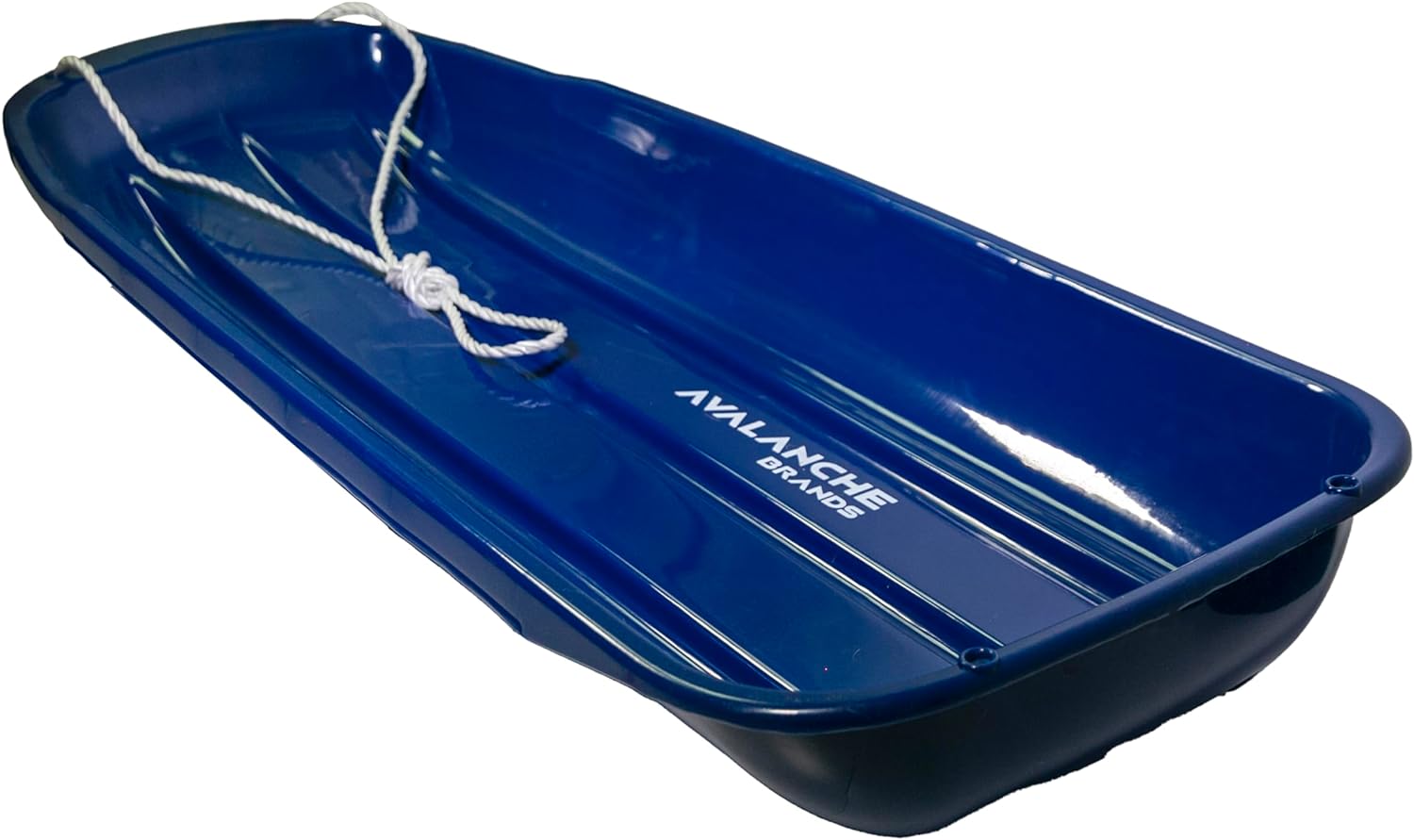 Avalanche Brands Classic 48" Downhill Toboggan Snow Sled with Pull Rope and Handles